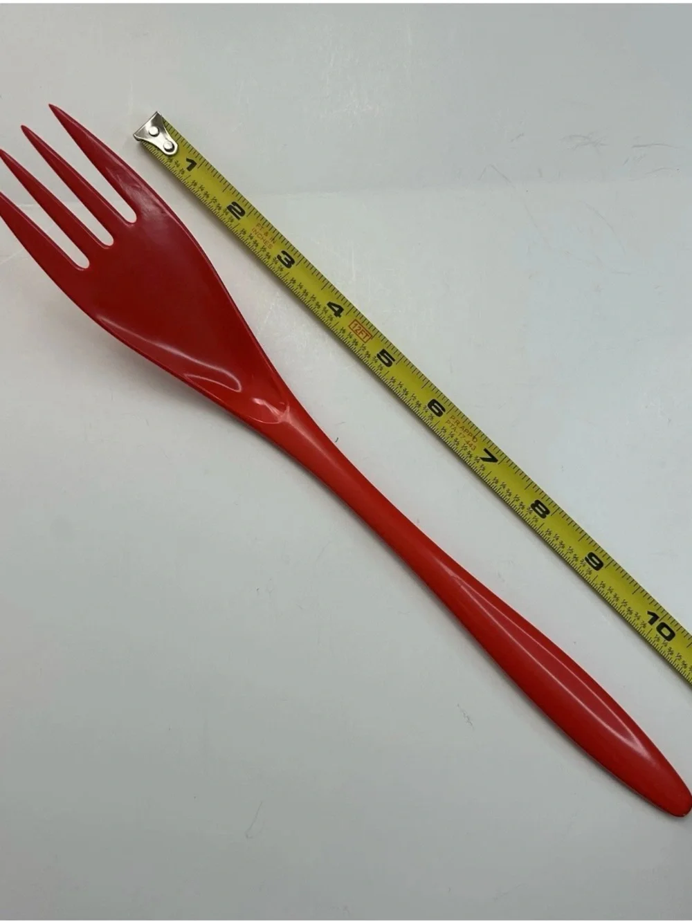 Mepal Rosti Design Melamine Vtg Serving Fork Red 2530 Hutzler Denmark 12” Retro